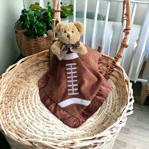 Baby Lovee Touchdown Fan Security Blanket Teddy Bear Football Blankie Sports
